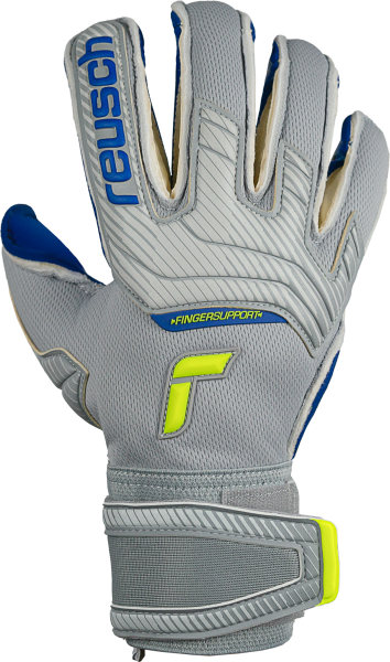 Reusch Attrakt Gold X Evolution Cut Finger Support 5270950 6006 yellow grey front